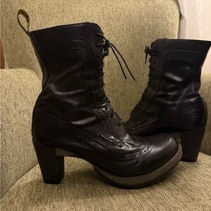 Dr. Martens Black Leather Lace-Up Boots